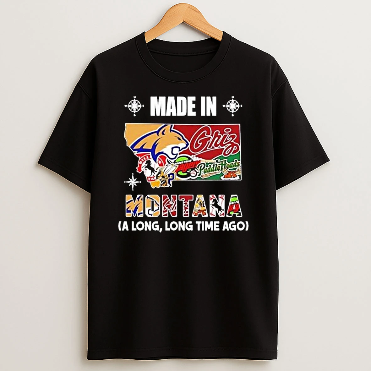 Made In Montana A Long Long Time Ago State Logo Map 2026 T Shirt