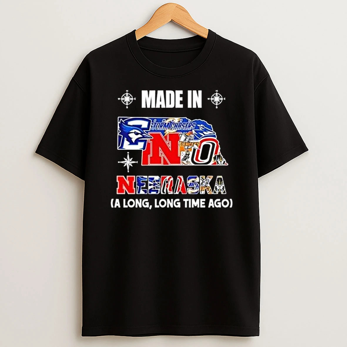 Made In Nebraska A Long Long Time Ago State Logo Map 2026 T Shirt