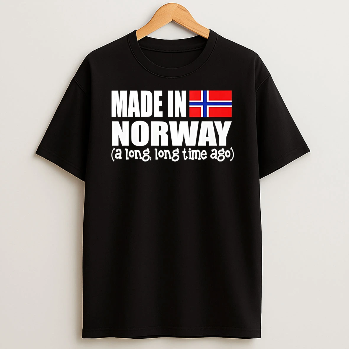 Made In Norway A Long Time Ago Flag T Shirt