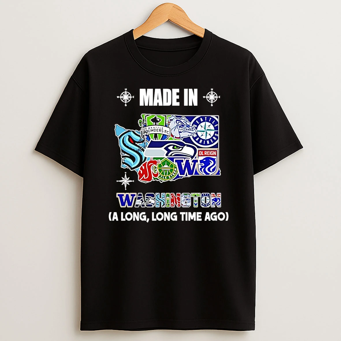 Made In Washington A Long Long Time Ago State T Shirt