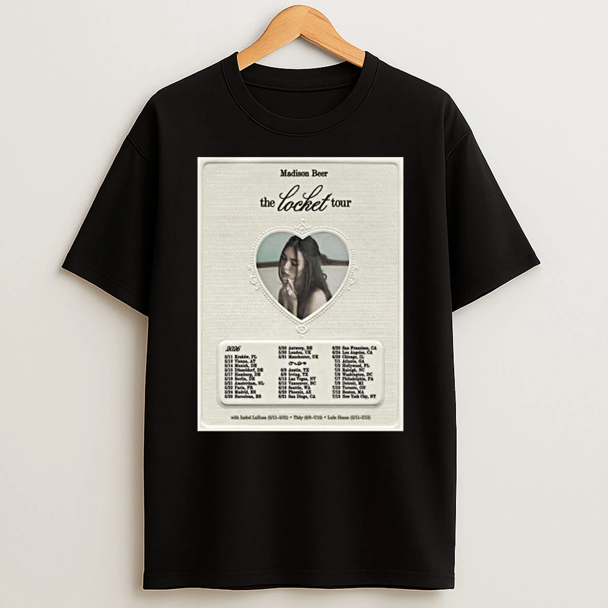 Madison Beer The Locket Tour 2026 World Tour Schedule Dates T Shirt