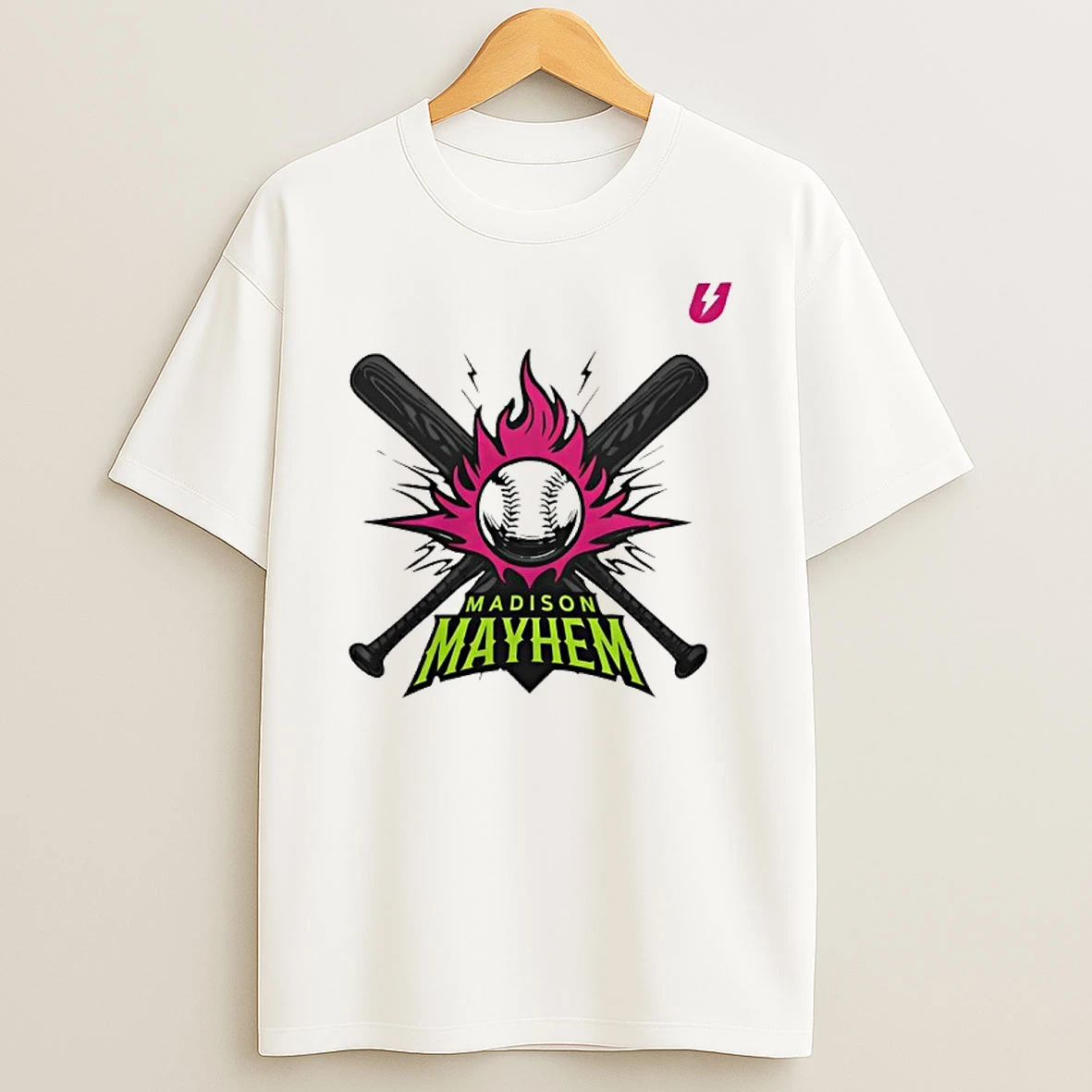 Madison Mayhem Logo Classic Hustle Gear T Shirt