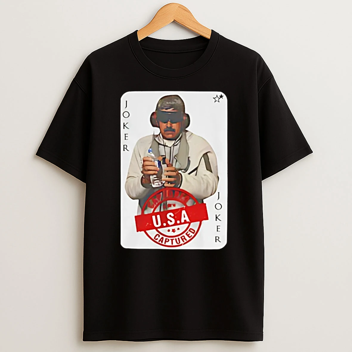 Maduro Captured 2026 Joker Card Venezuela Libre Captured T Shirt