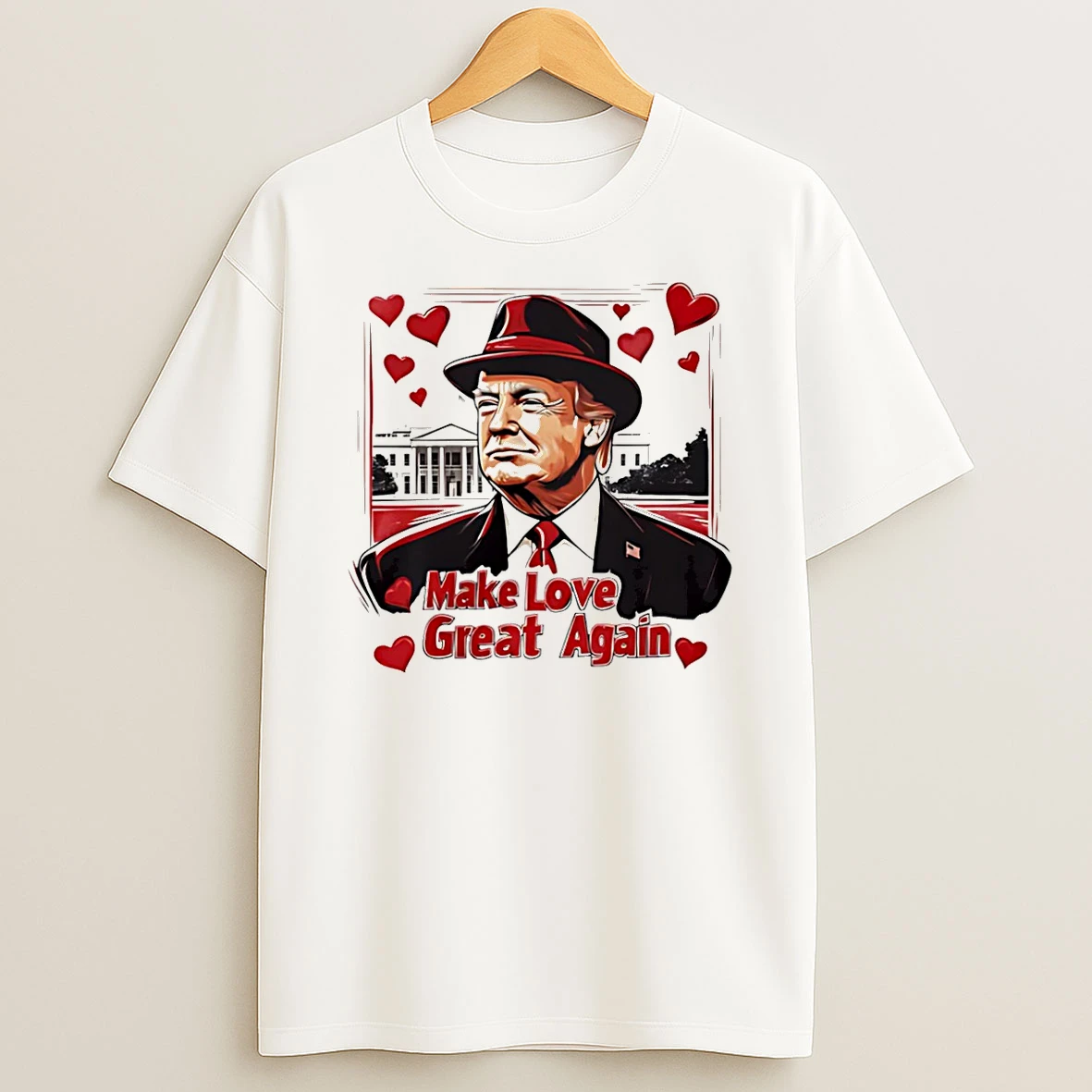 Make Love Great Again Trump Valentine T Shirt