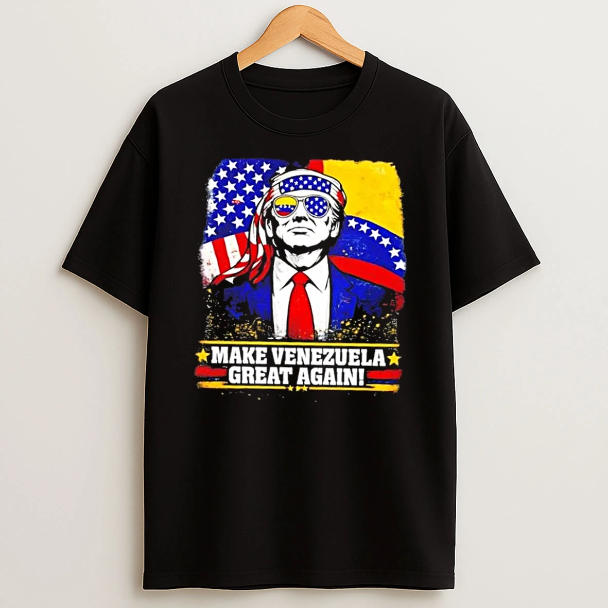 Make Venezuela Great Again Donald Trump Retro Flags T Shirt