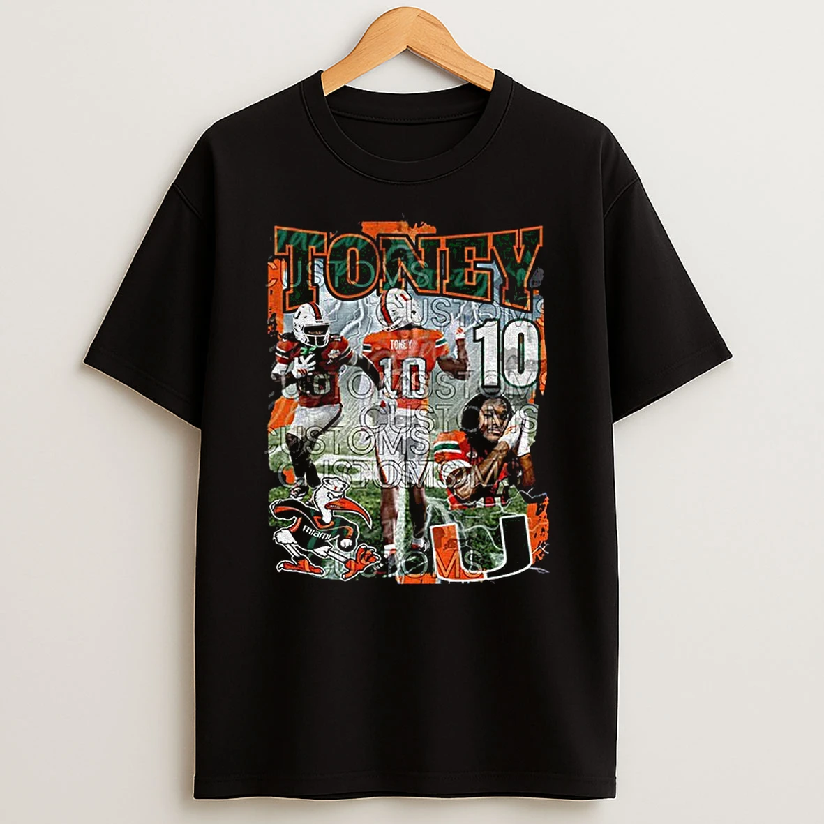 Malachi Toney Miami Hurricanes Football Player Graphic T Shirt