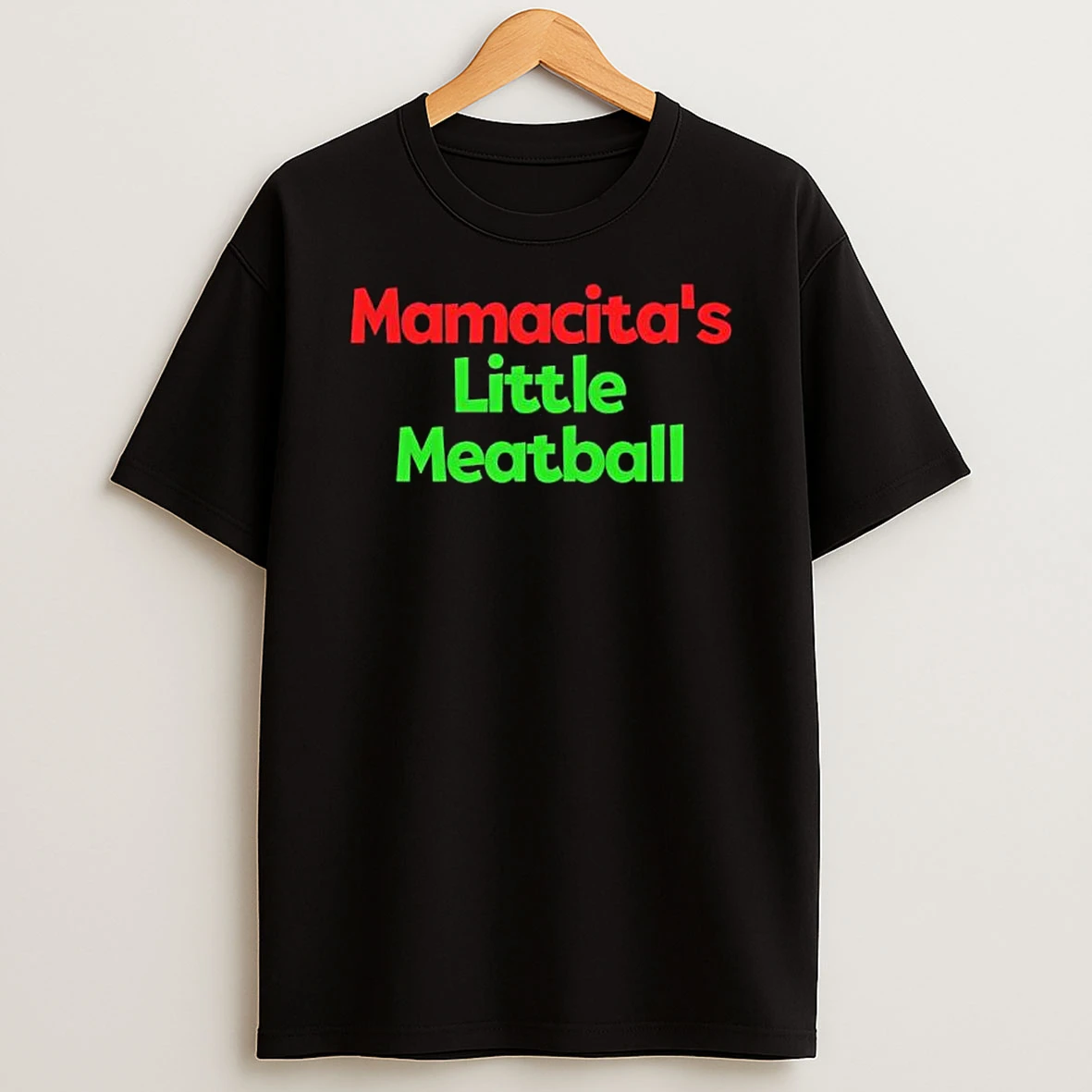 Mamacitas Little Meatball Text T Shirt
