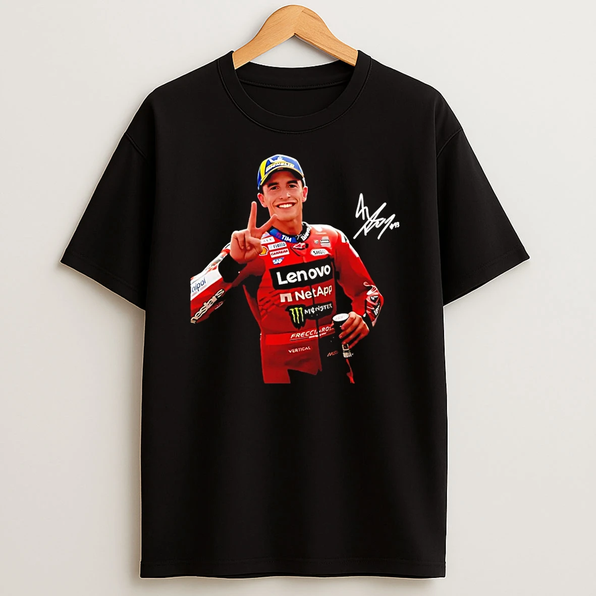 Marc Marquez Gp Champion 2026 Say Hi Signature Graphic T Shirt