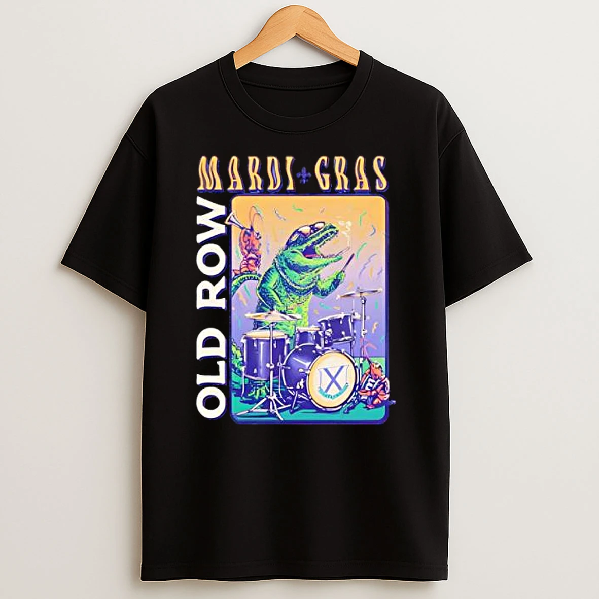 Mardi Gras Gator Band Old Row T Shirt