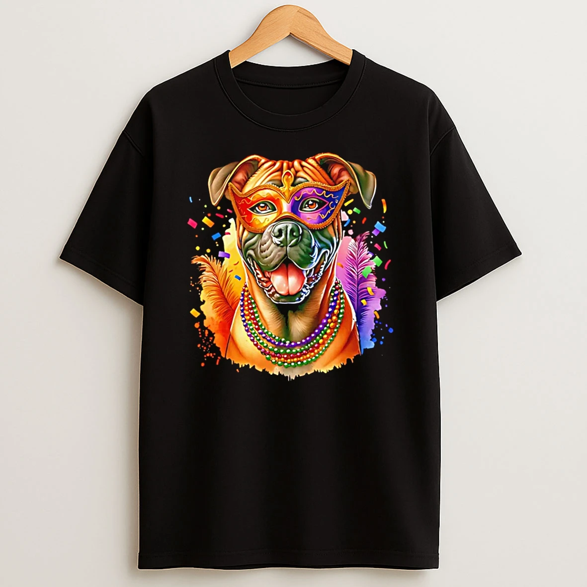 Mardi Gras Presa Canario Dog 2026 T Shirt