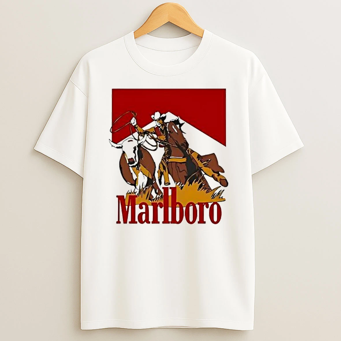 Marlboro Hunting Cowboy Cigarettes T Shirt