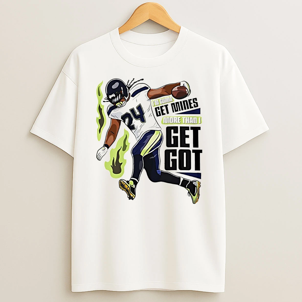 Marshawn Lynch Seattle Seahawks Im Gonna Get Mines More Than I Get Got Circle T Shirt