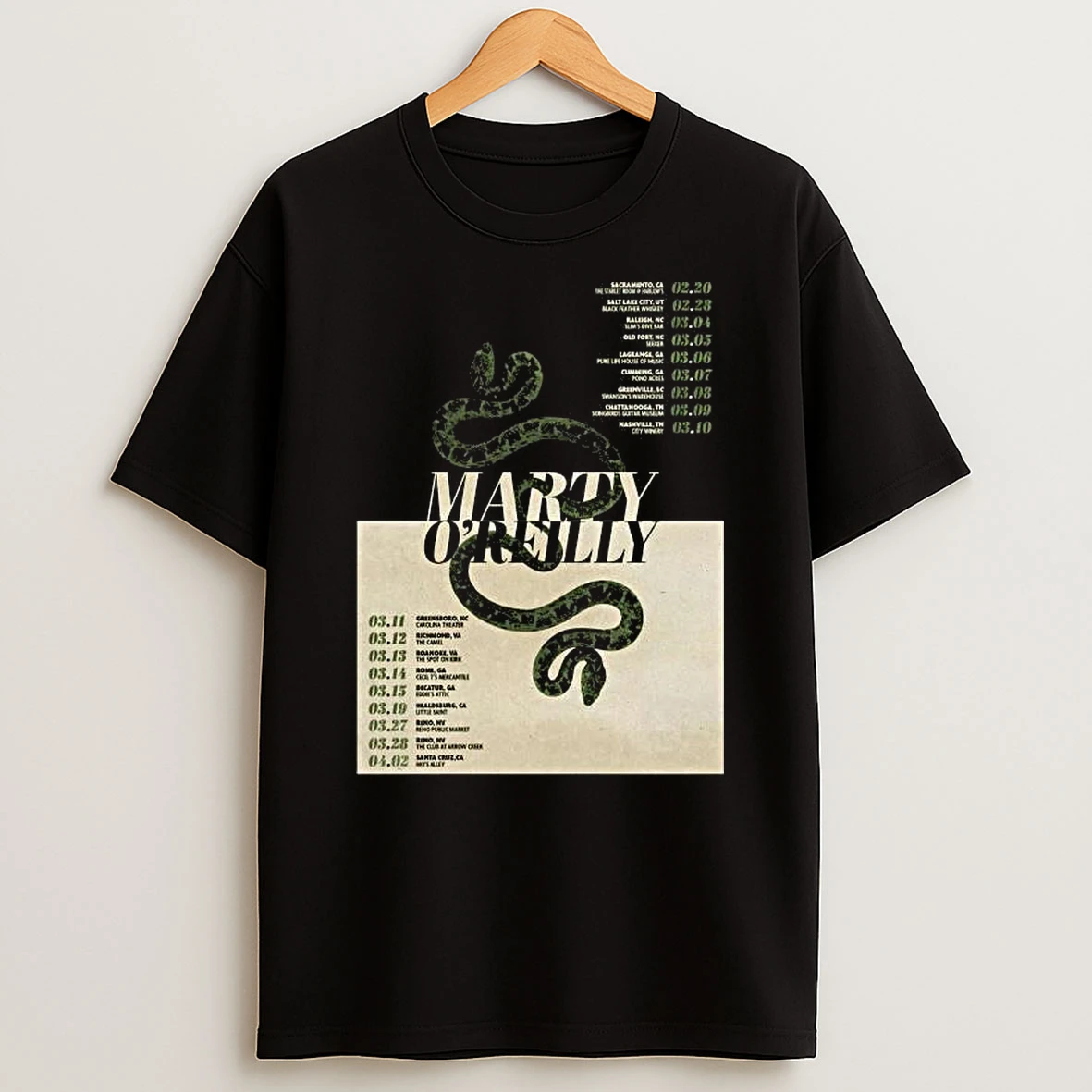 Marty Oreilly America 2026 Tour T Shirt
