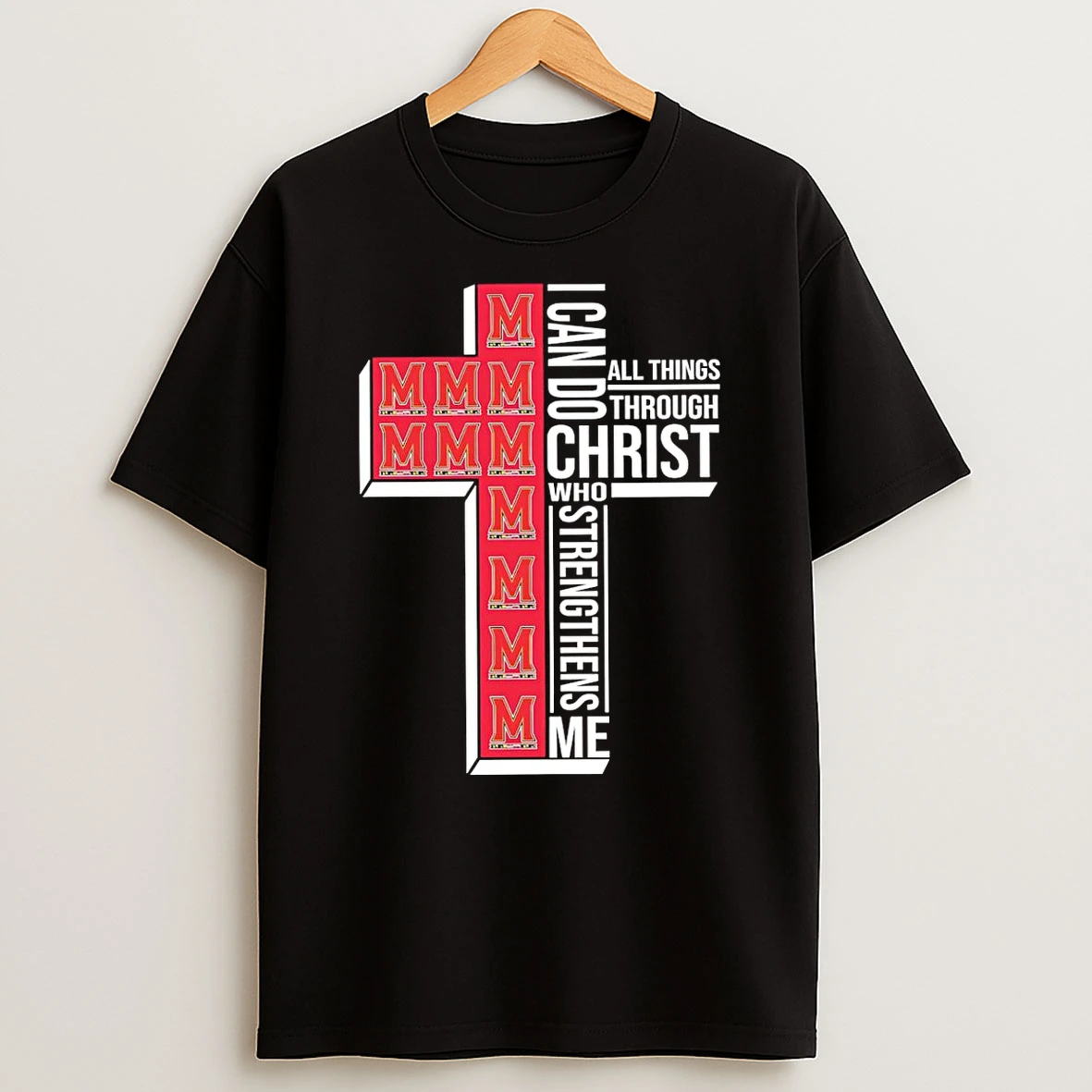 Maryland Terrapins Womens Basketball I Can All Things Do Through Christ Who Strengthens Me T Shirt