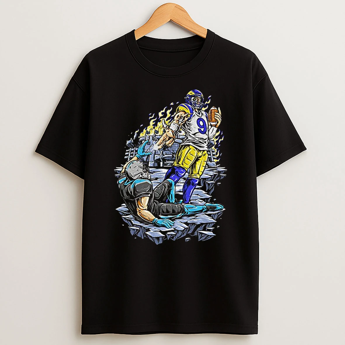 Matthew Stafford X Skeleton Los Angeles Rams Football Nfl Vintage T Shirt