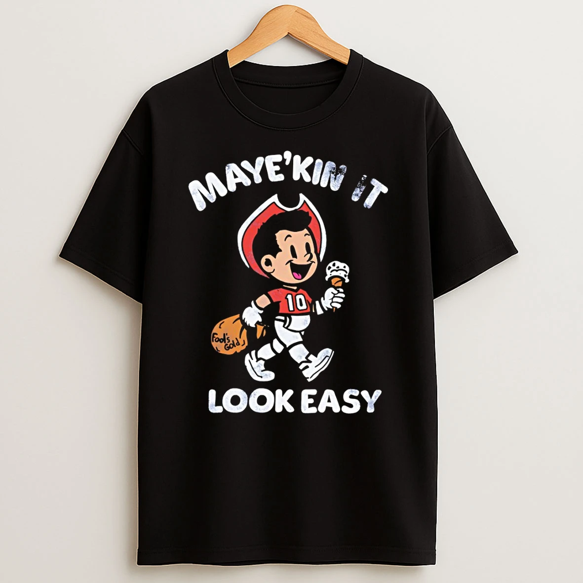 Mayekin It Look Easy Drake Maye New England Patriots Football Cartoon T Shirt