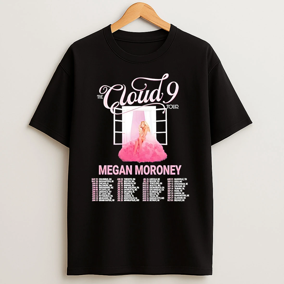 Megan Moroney The Cloud 9 World Tour Vintage T Shirt