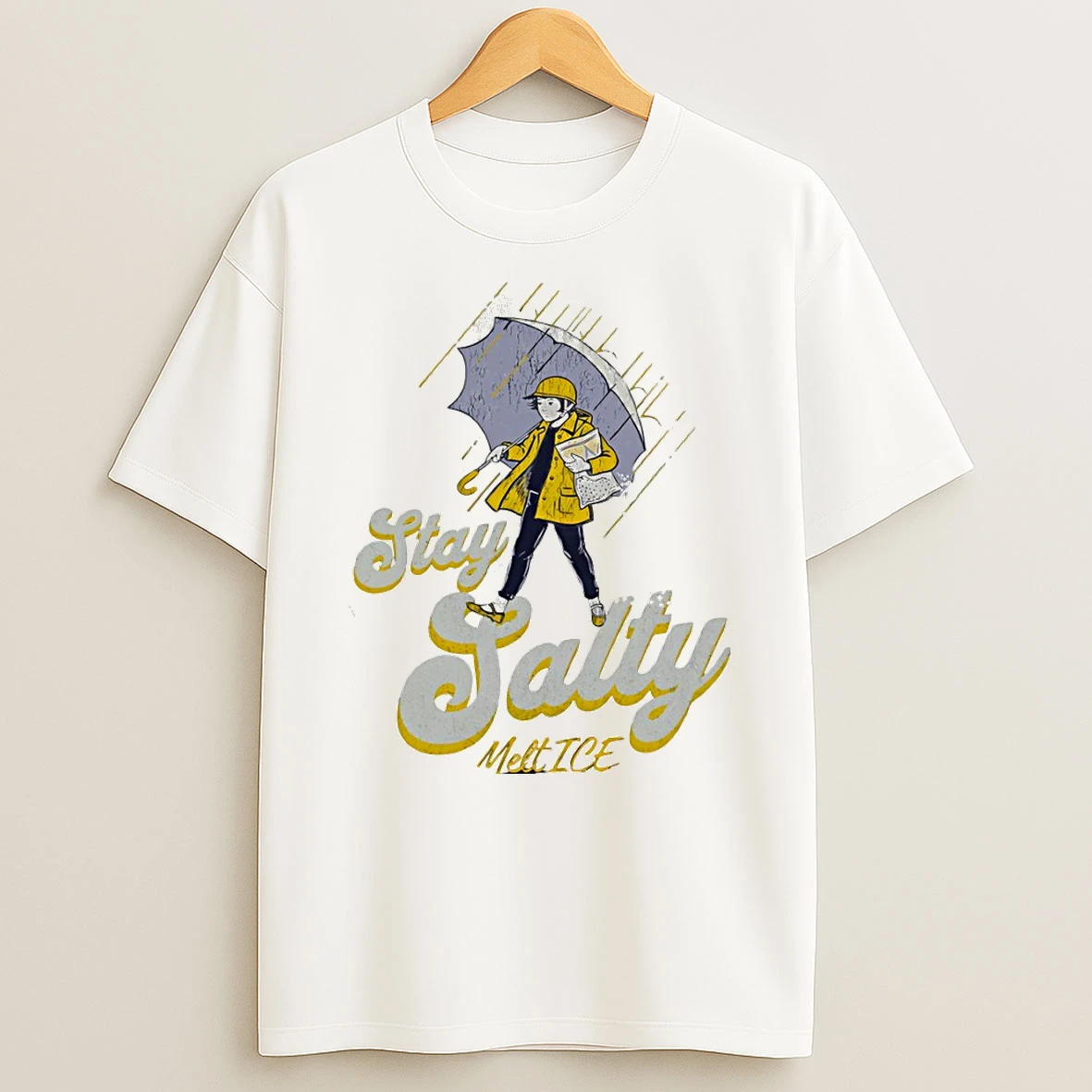 Melt Ice Stay Salty Protest Anti Ice Funny Political T Shirt