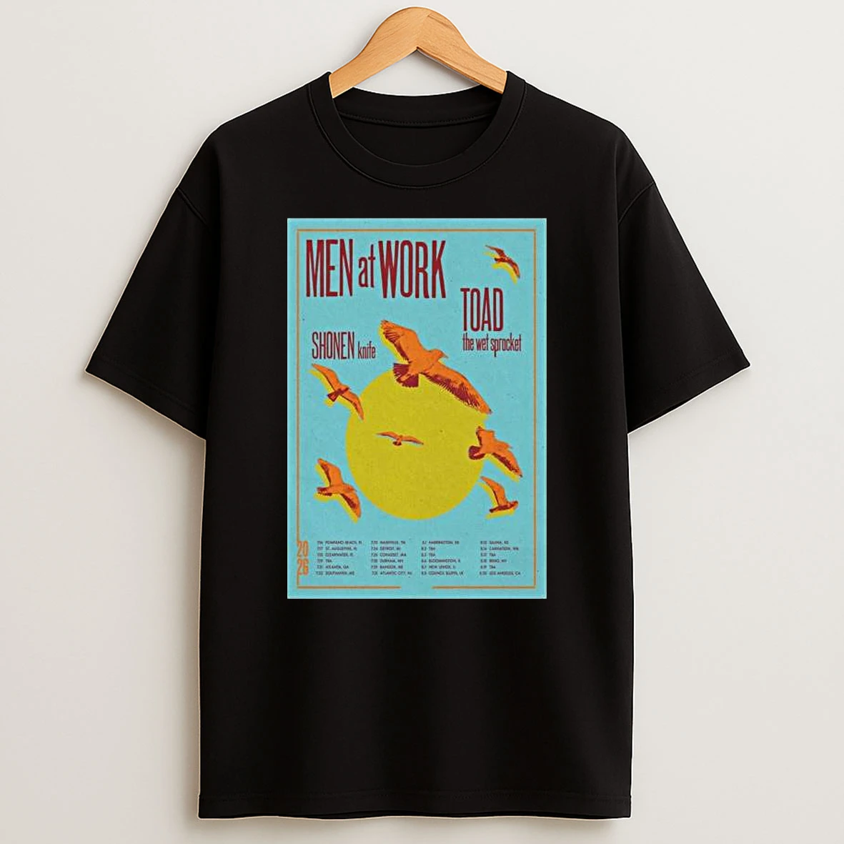 Men At Work With Toad The Wet Sprocket And Shonen Knife Summer 2026 Us Tour T Shirt