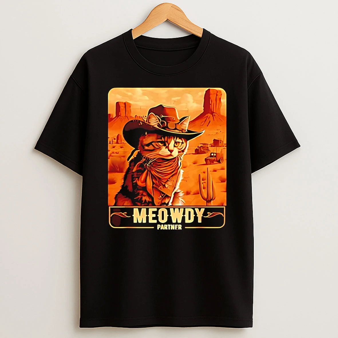 Meowdy Partner Cat Vintage T Shirt