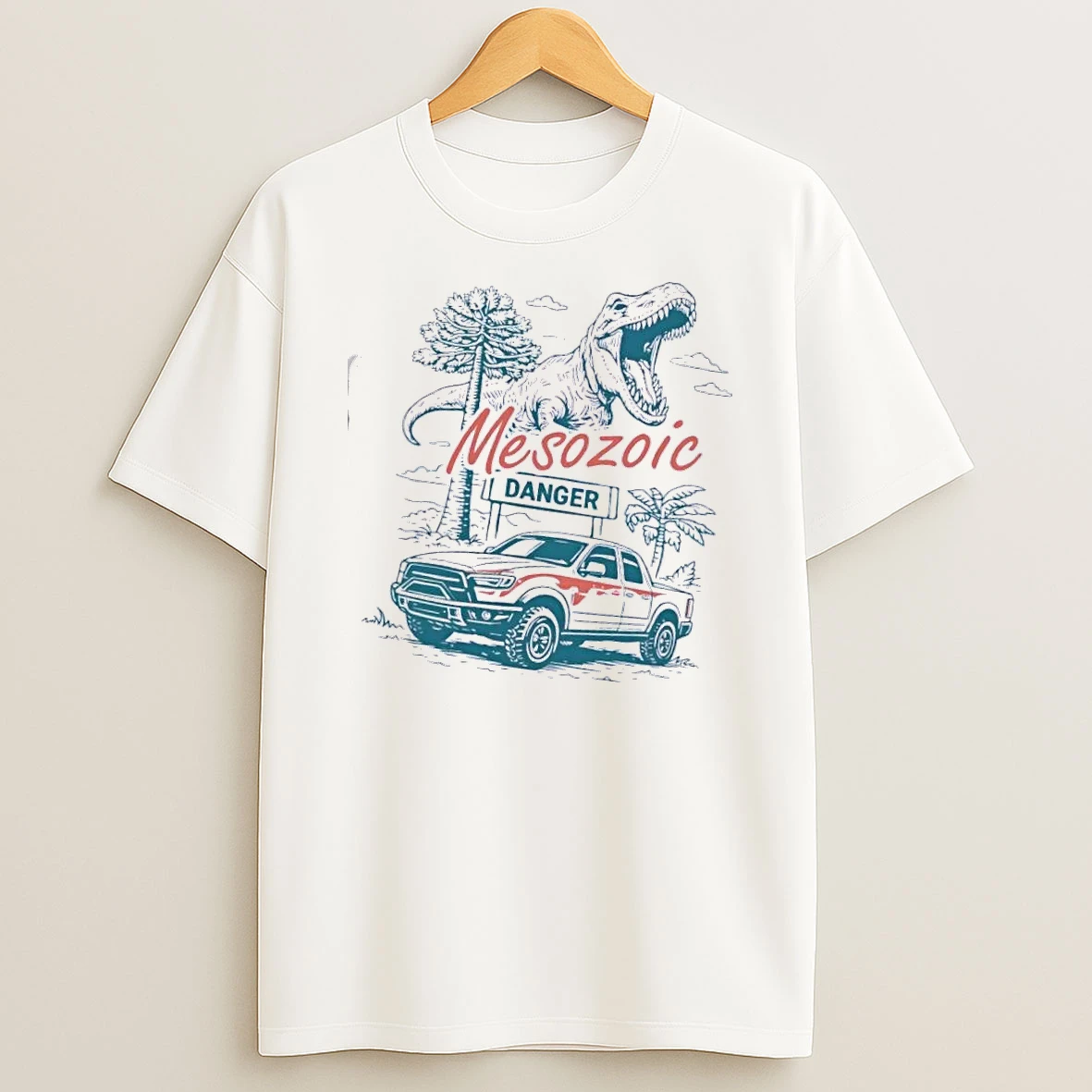 Mesozoic Danger T Rex National Park Vintage T Shirt