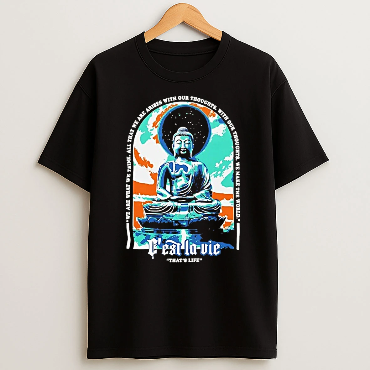 Miami Dolphins Buddha Cest La Vie We Are What We Think T Shirt