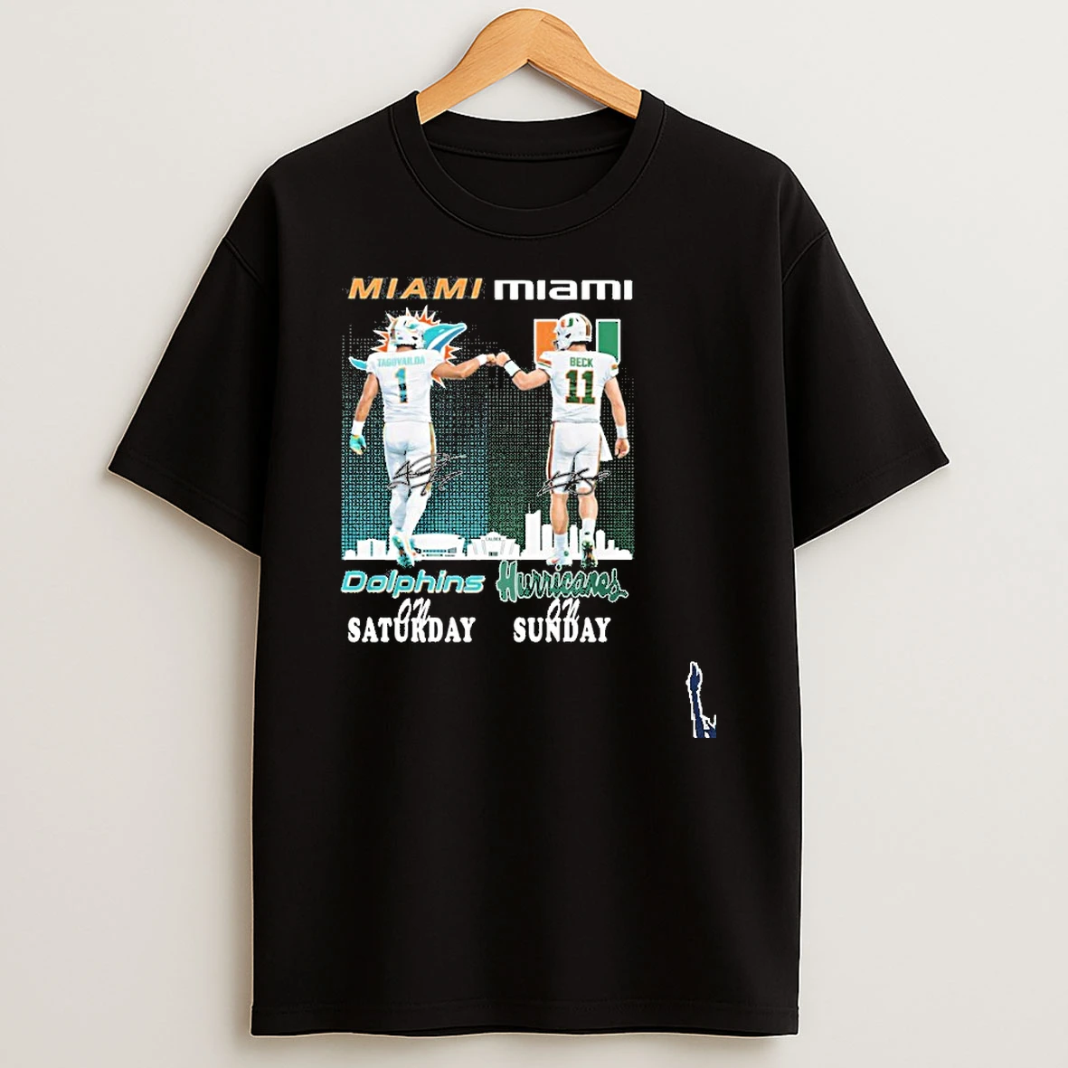 Miami Dolphins Tagovailoa On Sundays And Miami Hurricanes Beck On Saturdays T Shirt