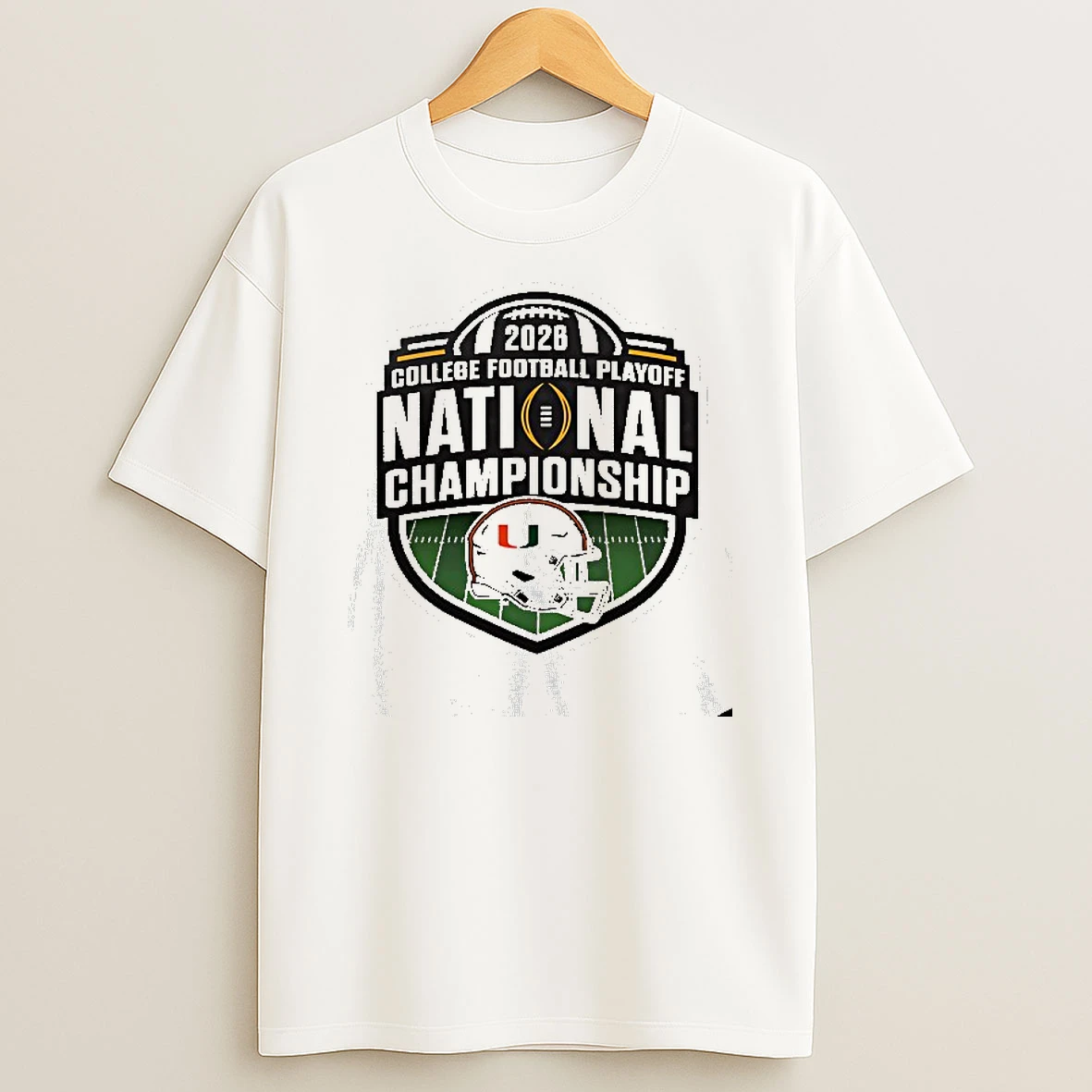 Miami Hurricanes 2026 Cfp National Championship Game Helmet Logo T Shirt