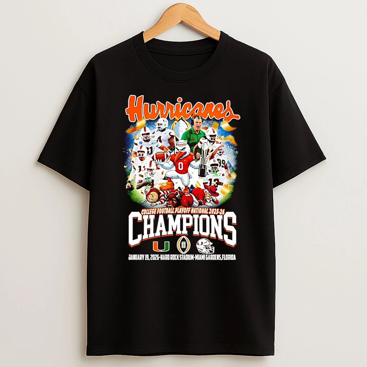 Miami Hurricanes 2026 College Football Playoff National Champions T Shirt