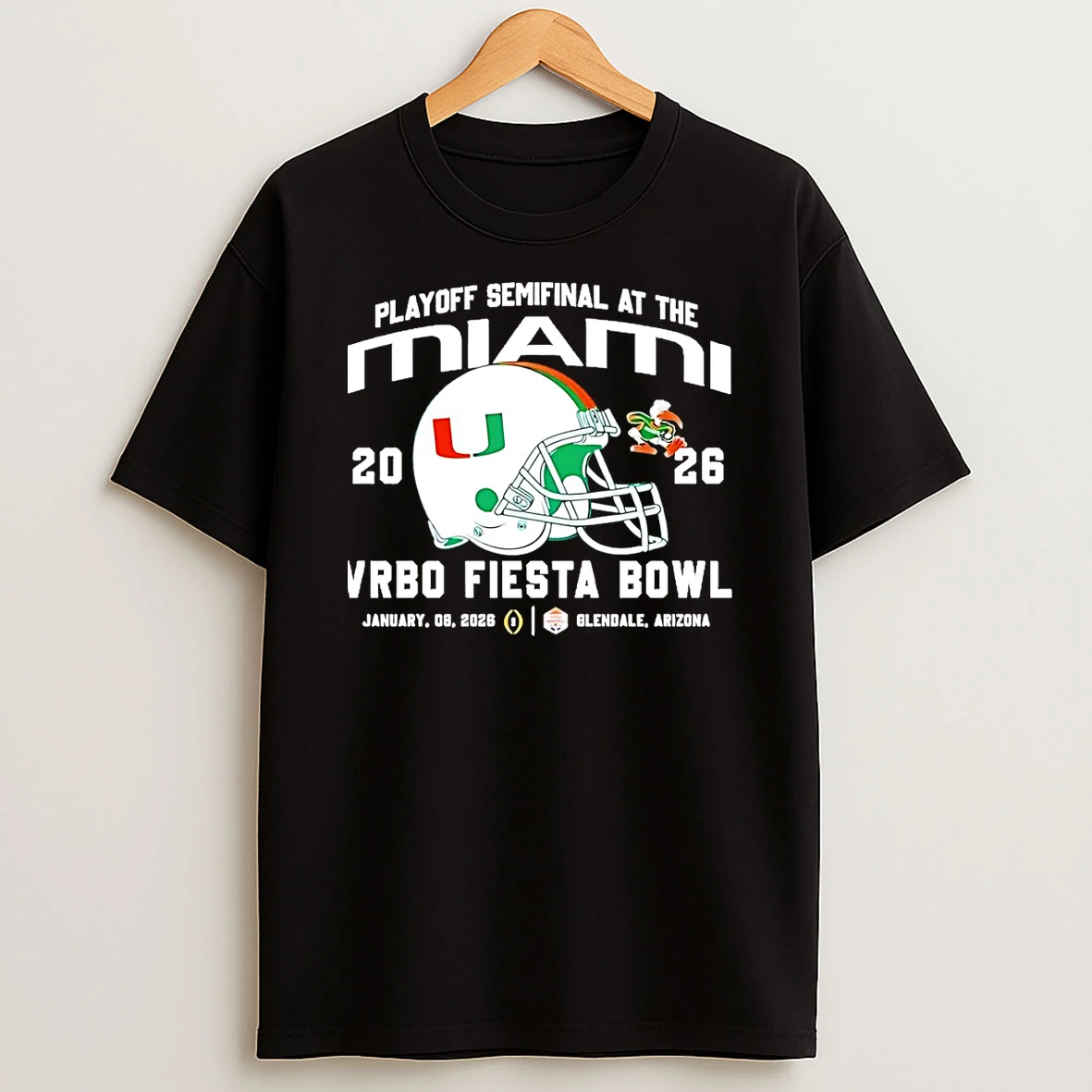 Miami Hurricanes 2026 Cotton Bowl Champions Helmet T Shirt