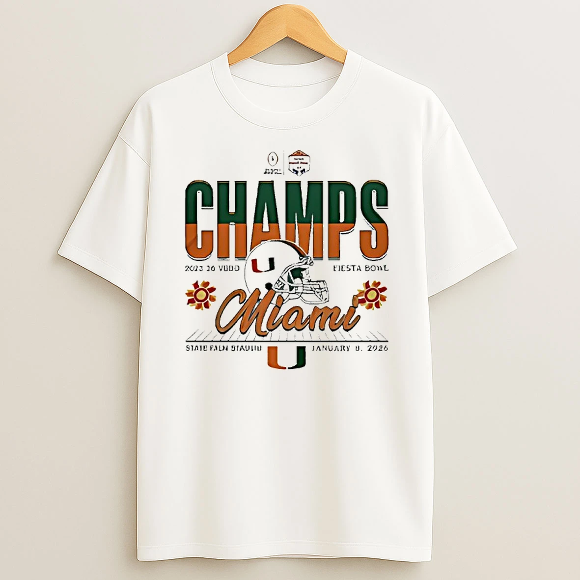 Miami Hurricanes 2026 Fiesta Bowl Champs For Fan T Shirt