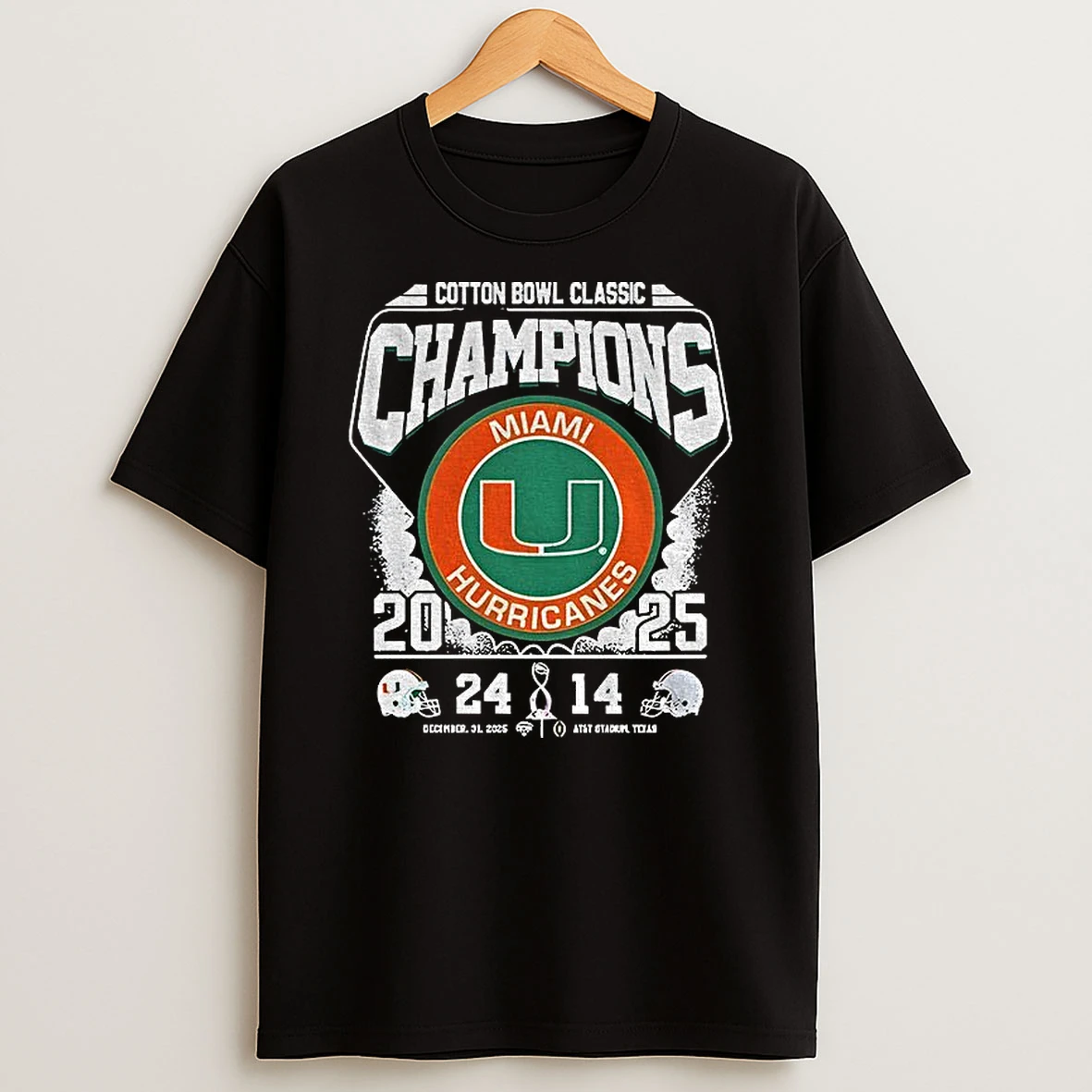 Miami Hurricanes Beat Ohio 2026 Cotton Bowl Champions Go Canes T Shirt
