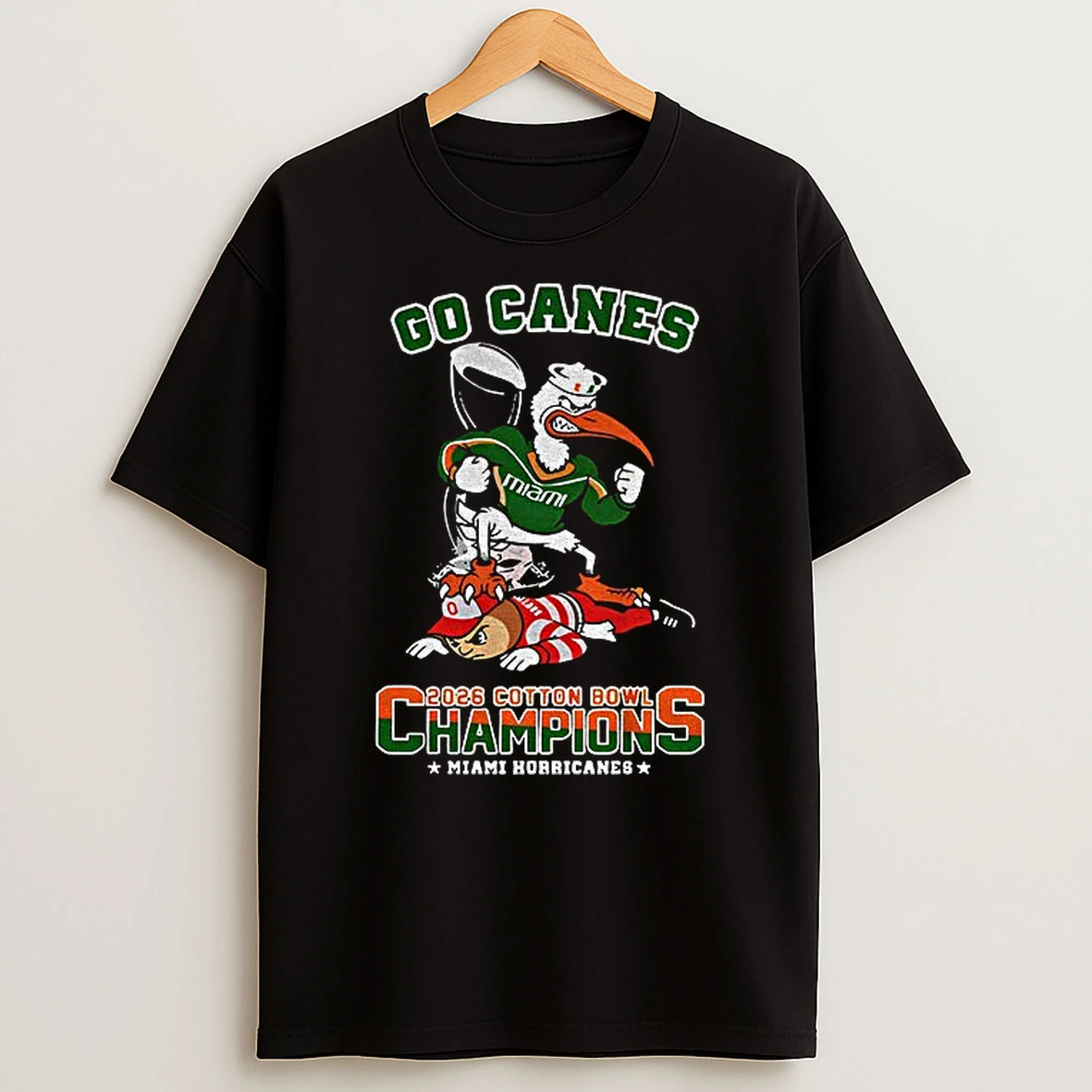 Miami Hurricanes Beat Ohio 24 14 Cotton Bowl Champions Go Canes T Shirt