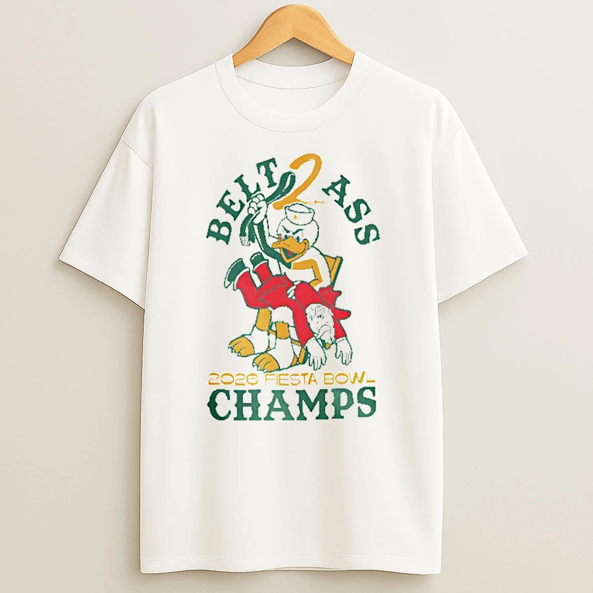 Miami Hurricanes Belt 2 Ass 2026 Fiesta Bowl Champs T Shirt