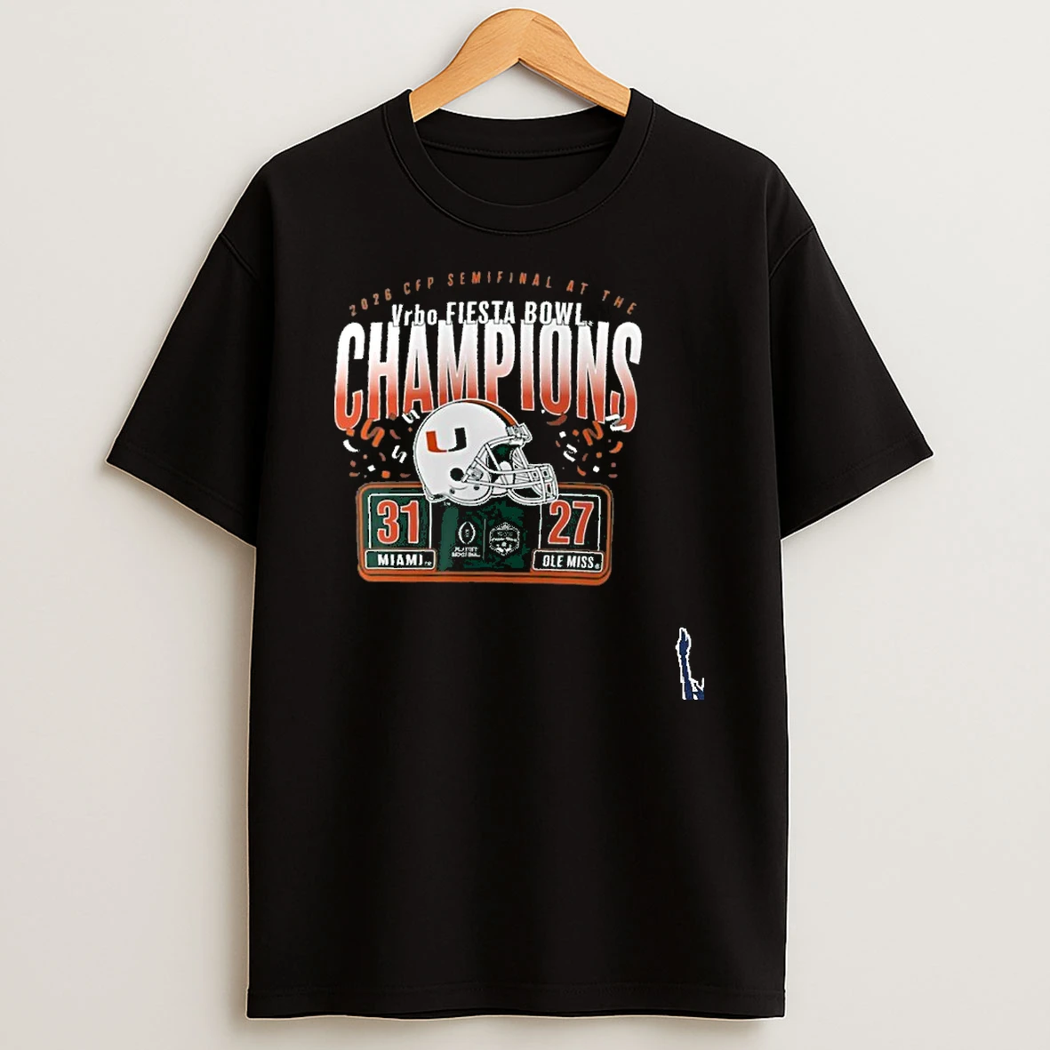 Miami Hurricanes Cfp 2026 Fiesta Bowl Champions Scoring Drive T Shirt