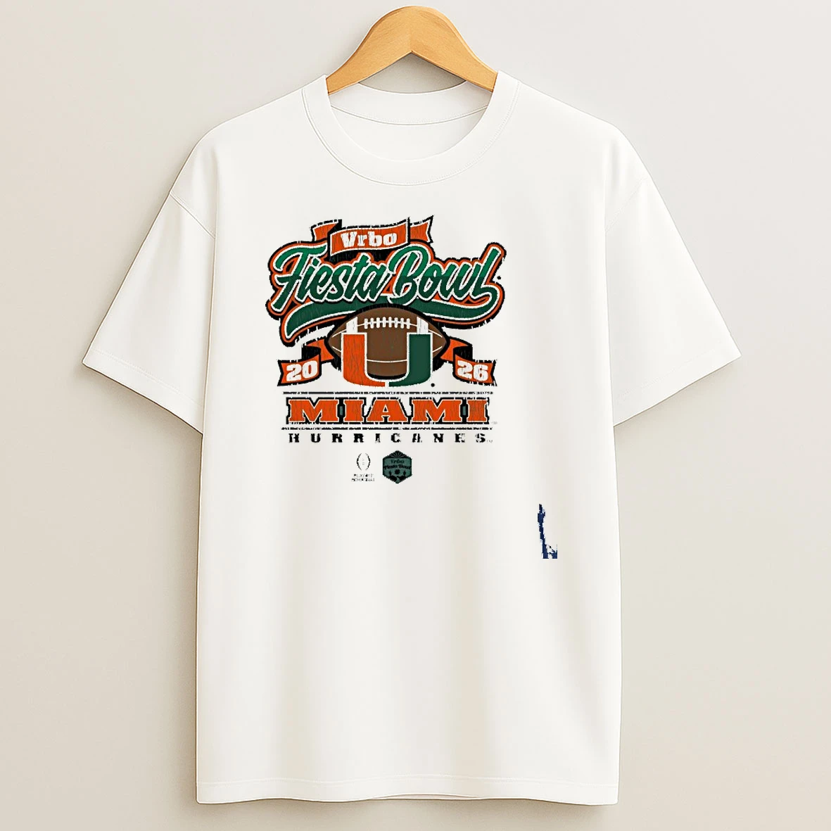 Miami Hurricanes Cfp Semifinal 2026 Vrbo Fiesta Bowl Scripted T Shirt
