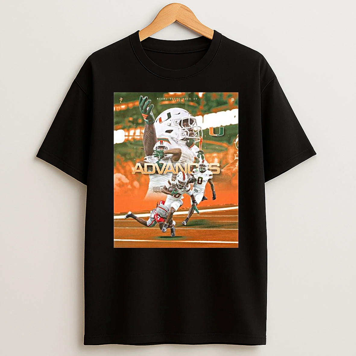 Miami Hurricanes Defeat The Defending National Champion Ohio State Buckeyes To Advance To The 3rd Round Of The Cfp 2026 T Shirt