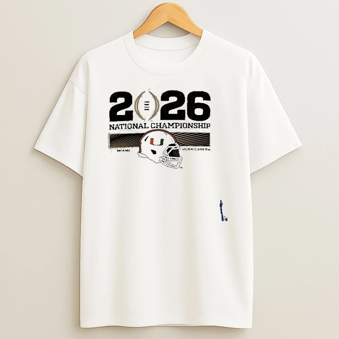 Miami Hurricanes Football 2026 National Championship Game Helmet T Shirt