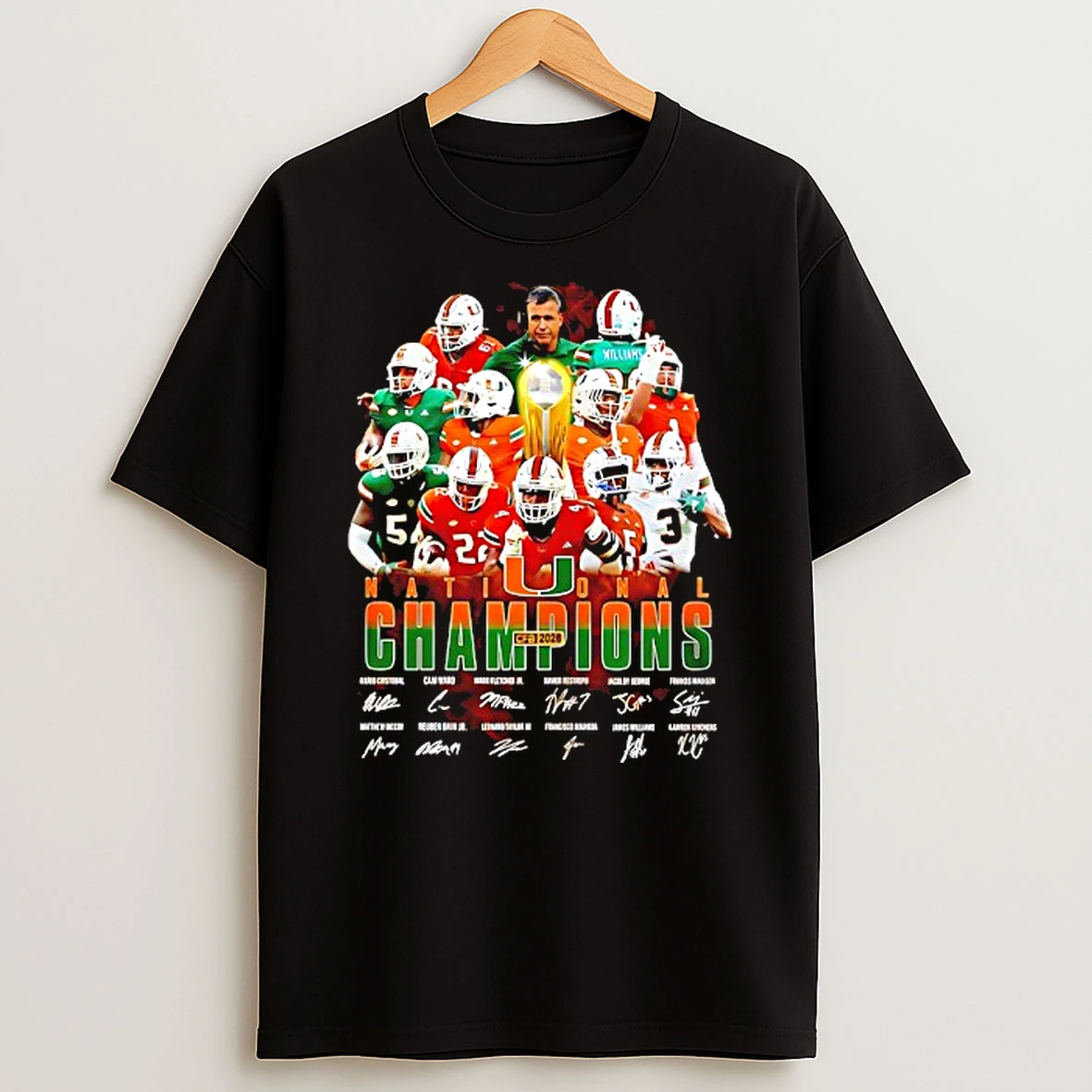 Miami Hurricanes Football Cfp 2026 National Champions Players Signature T Shirt