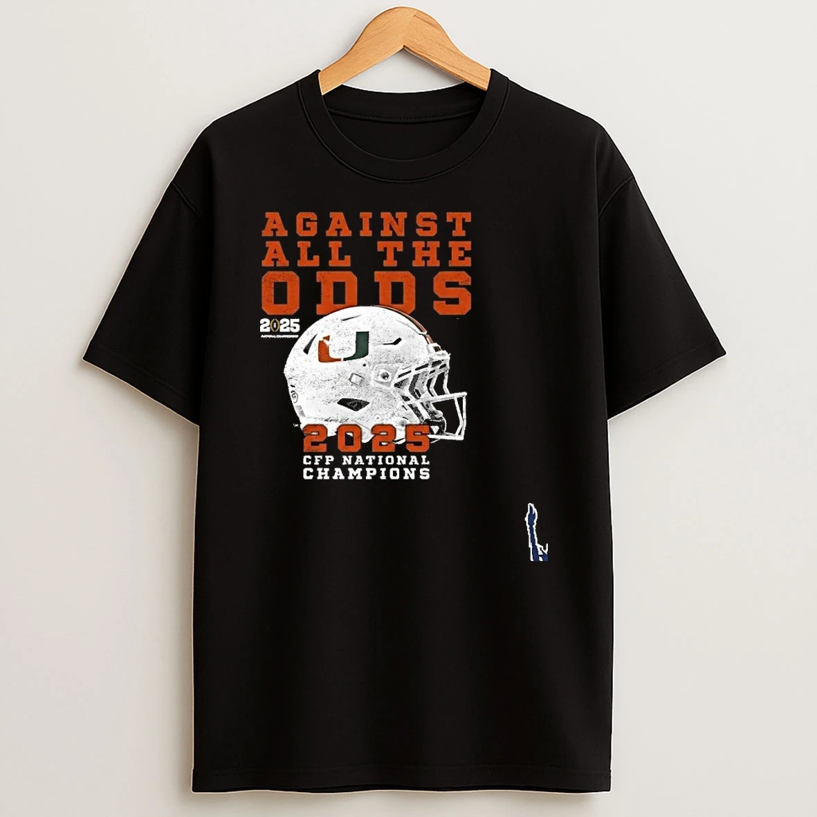 Miami Hurricanes National Champions Against All The Odds Helmet T Shirt