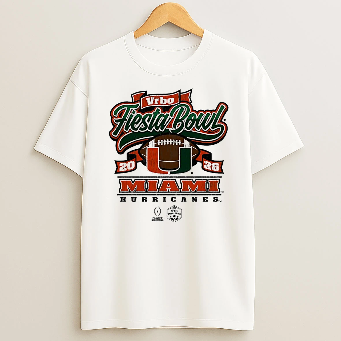 Miami Hurricanes Vrbo Fiesta Bowl Cfp Semifinal 2026 Vintage T Shirt