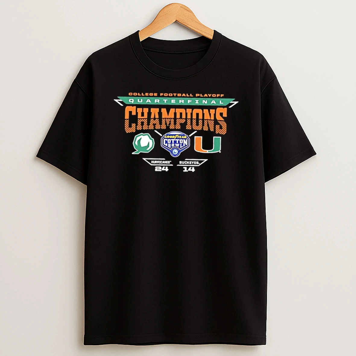 Miami Hurricanes Beat Ohio State Buckeyes 2026 Cotton Bowl Champions T Shirt