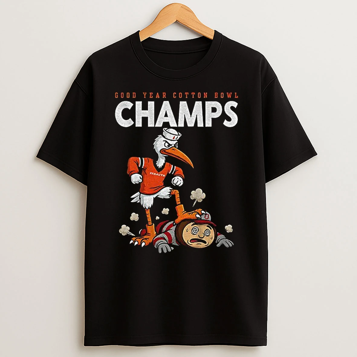 Miami Hurricanes Beat Ole Miss Rebels Good Year Cotton Bowl Playoff Game Day T Shirt