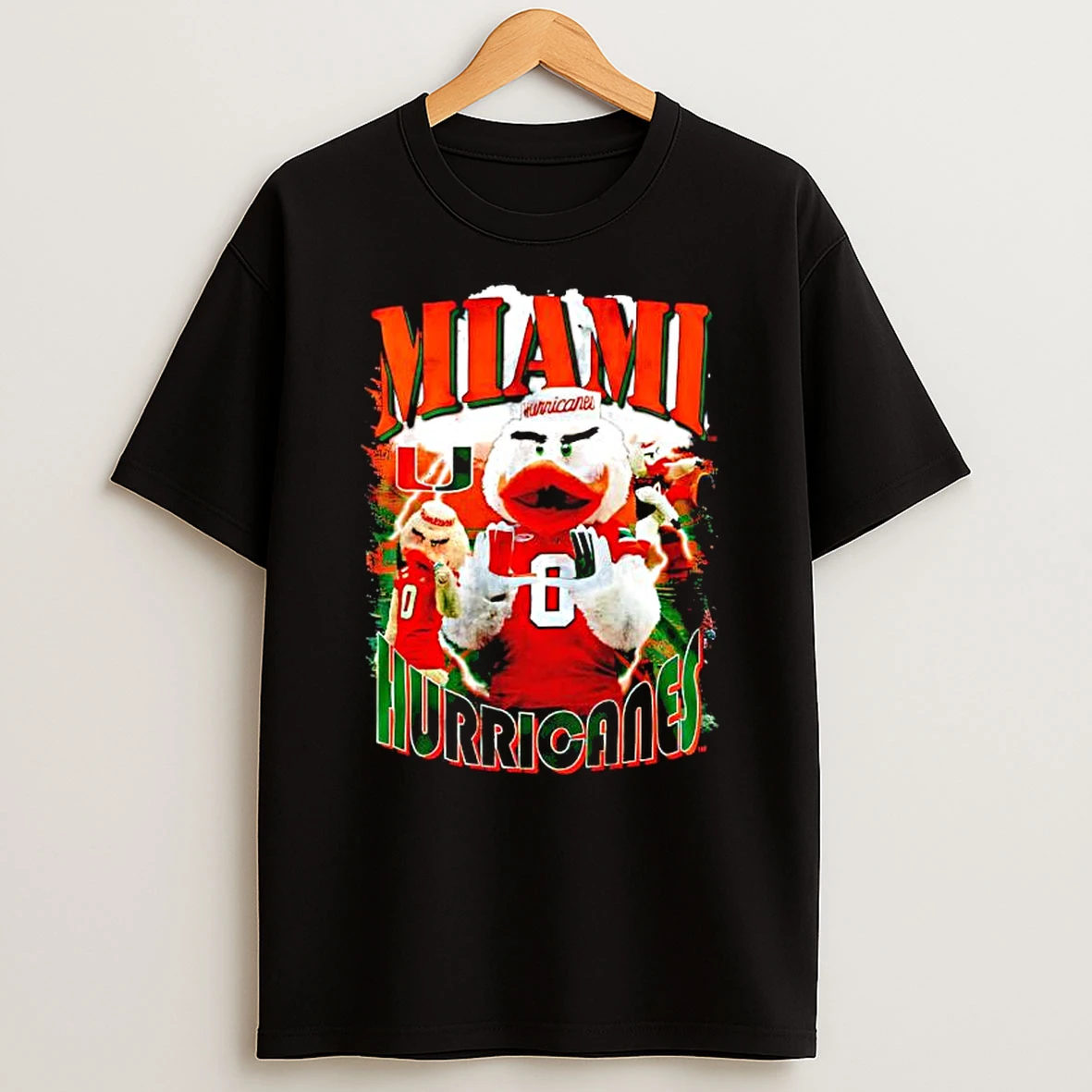 Miami Hurricanes Orange Mascot T Shirt