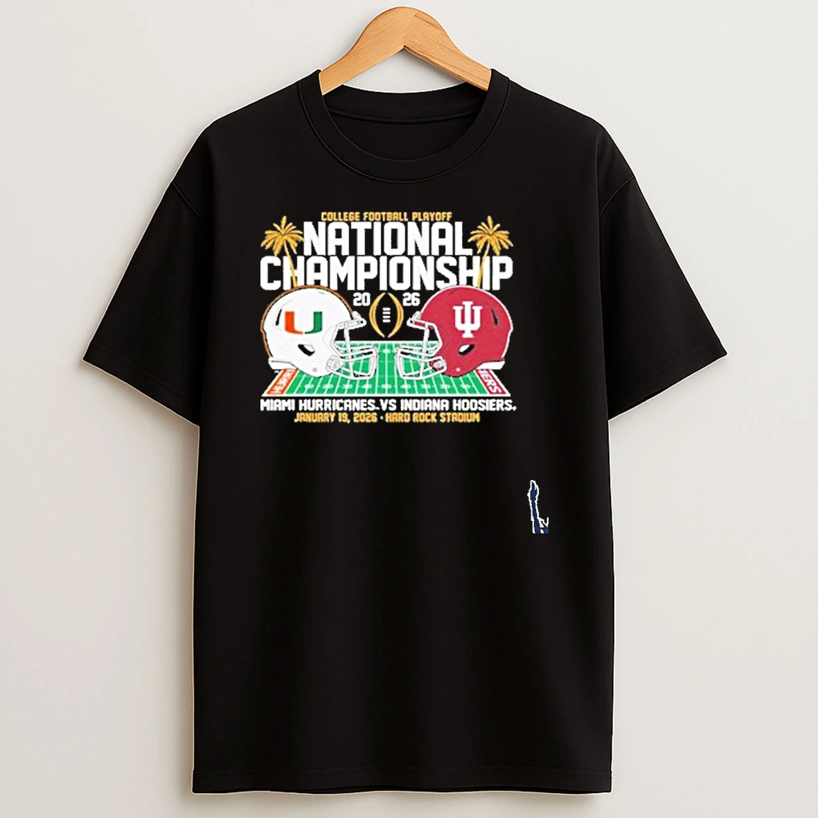 Miami Hurricanes Vs Indiana Hoosiers 2026 National Championship Duel Helmet T Shirt