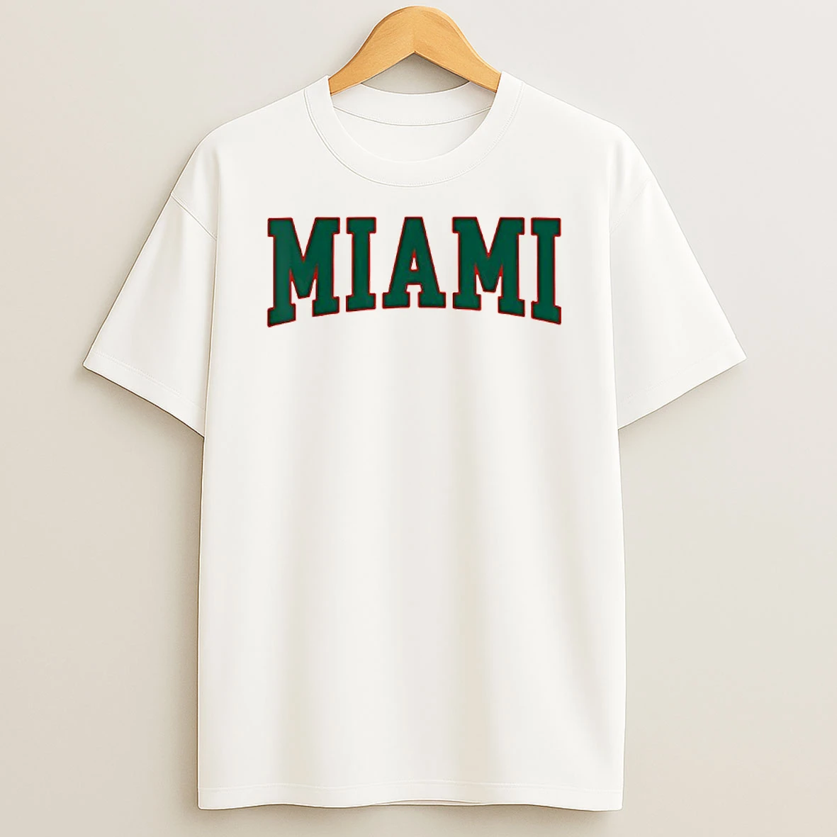 Miami Throwback Design Print Classic T Shirt