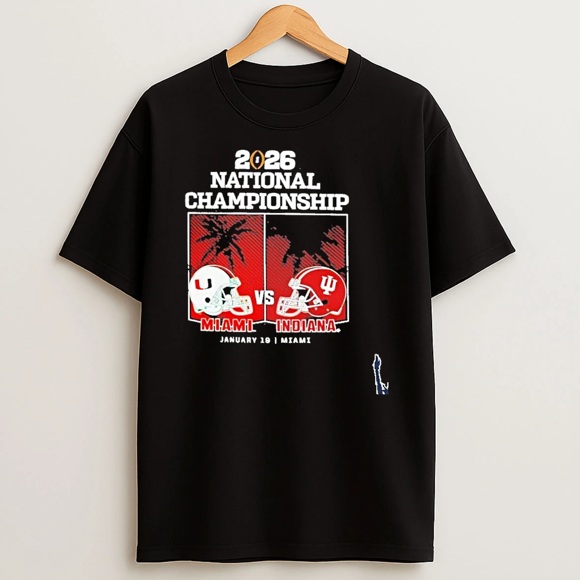 Miami Vs Indiana 2026 Cfp National Championship Dual Box T Shirt