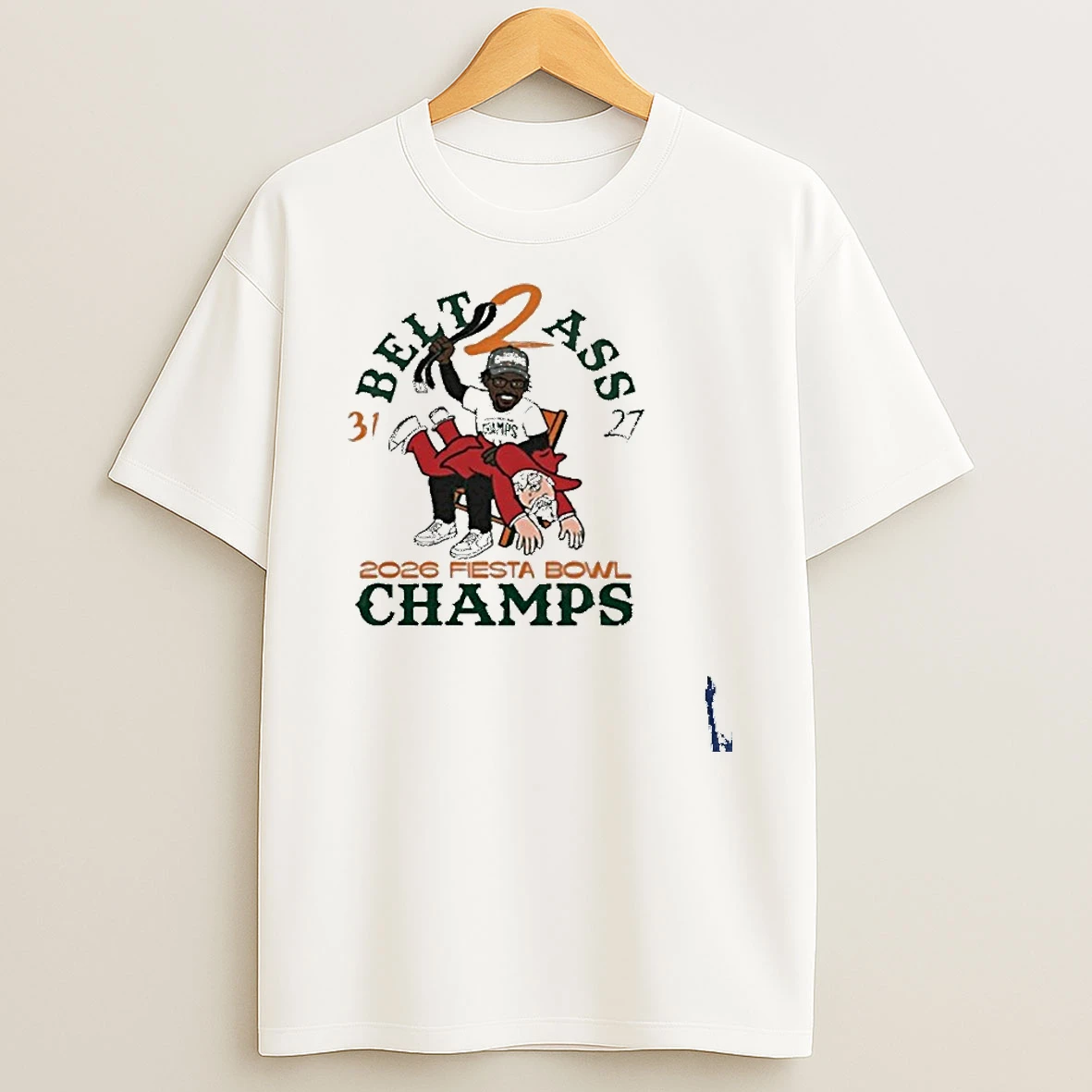 Michael Irvin Belt To Ass Miami Hurricanes Outlasts Ole Miss In Fiesta Bowl Champs T Shirt