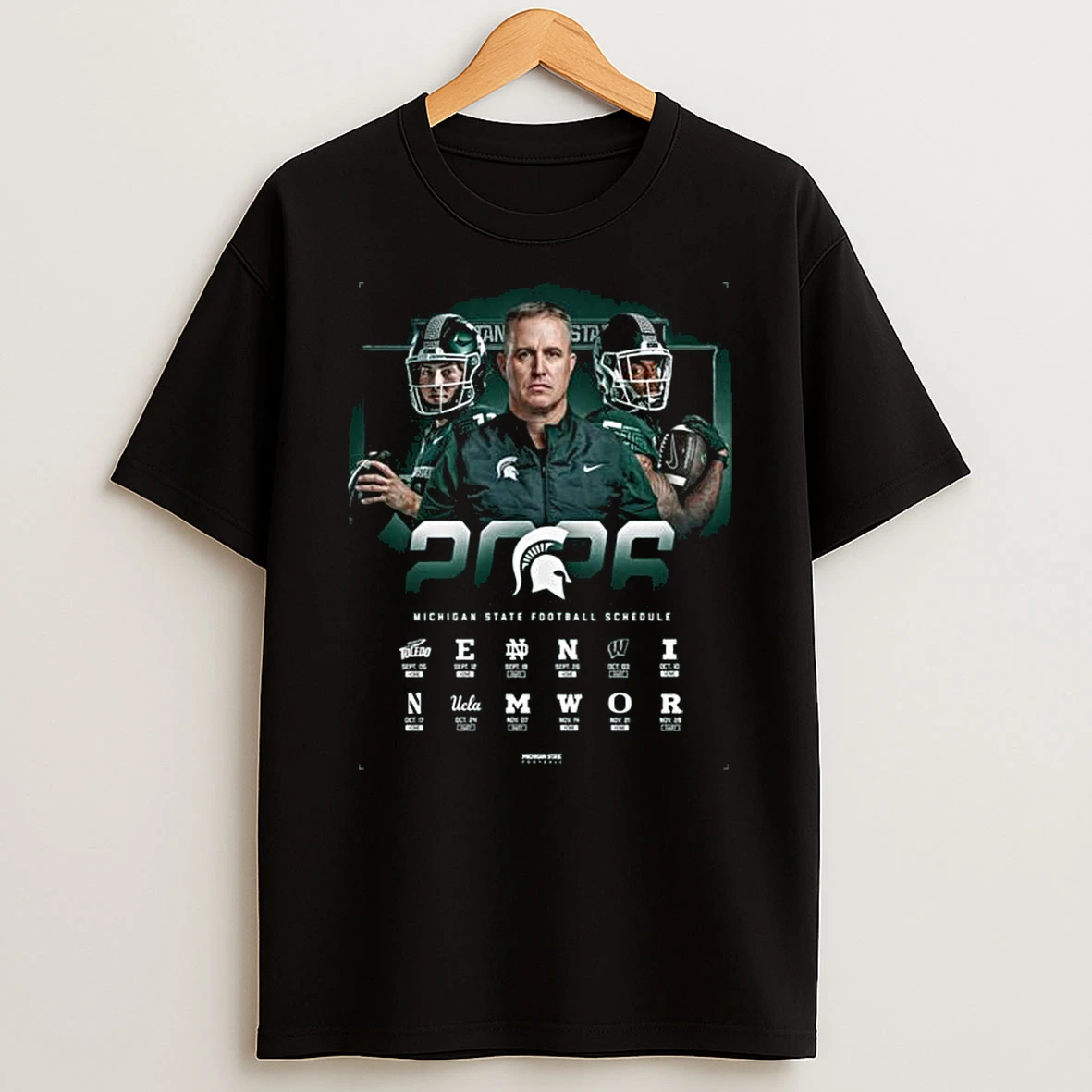 Michigan State Spartans Football Ncaa Regular Season 2026 Schedule T Shirt