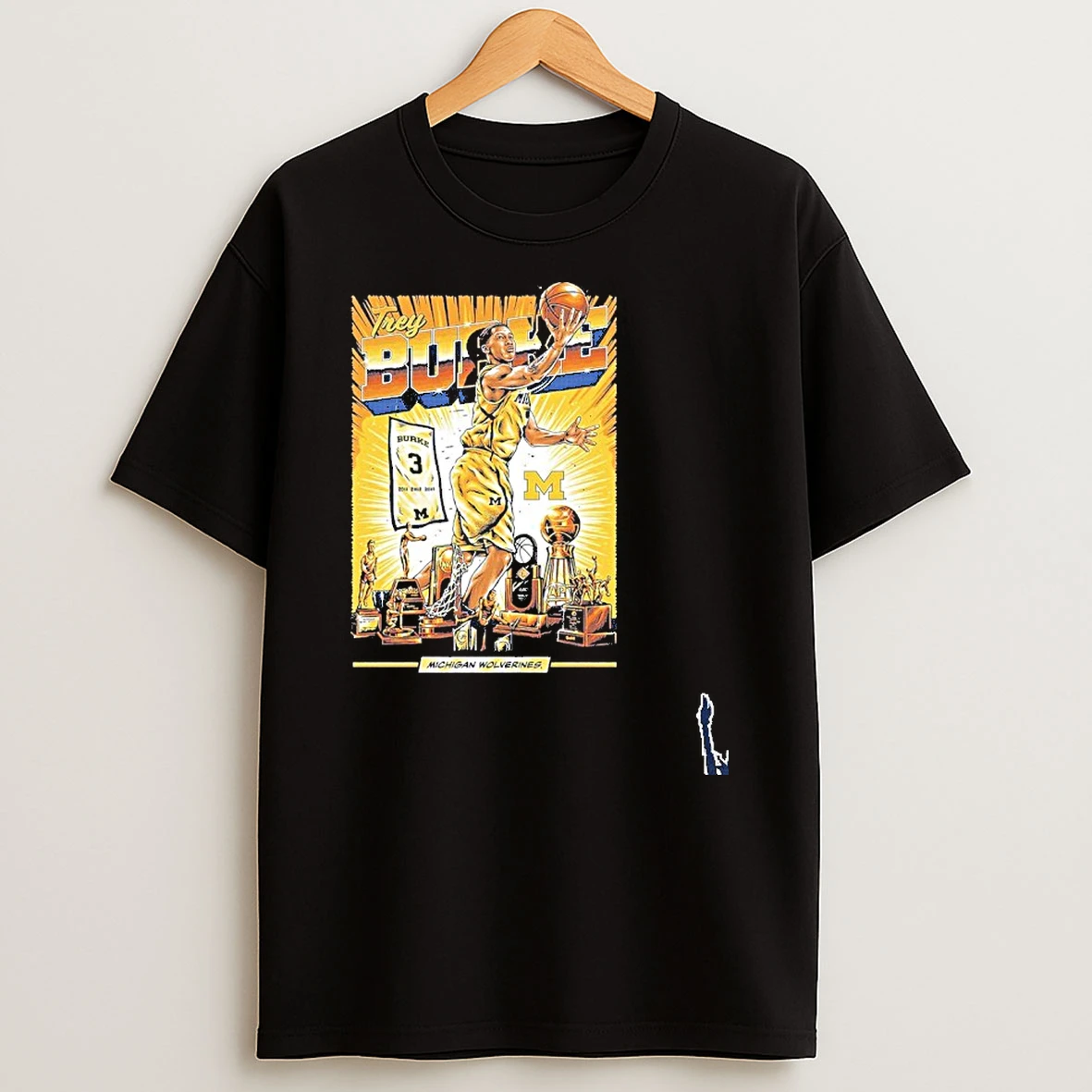 Michigan Wolverines 3 Trey Burke Commemorative Comic T Shirt